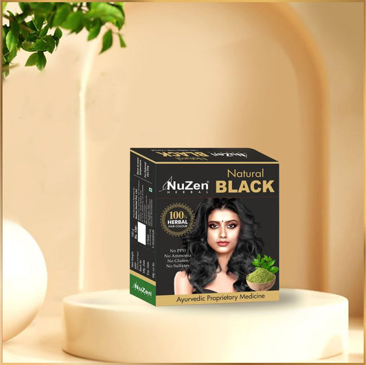NuZen Herbal Natural Black Henna (Pack of 2)