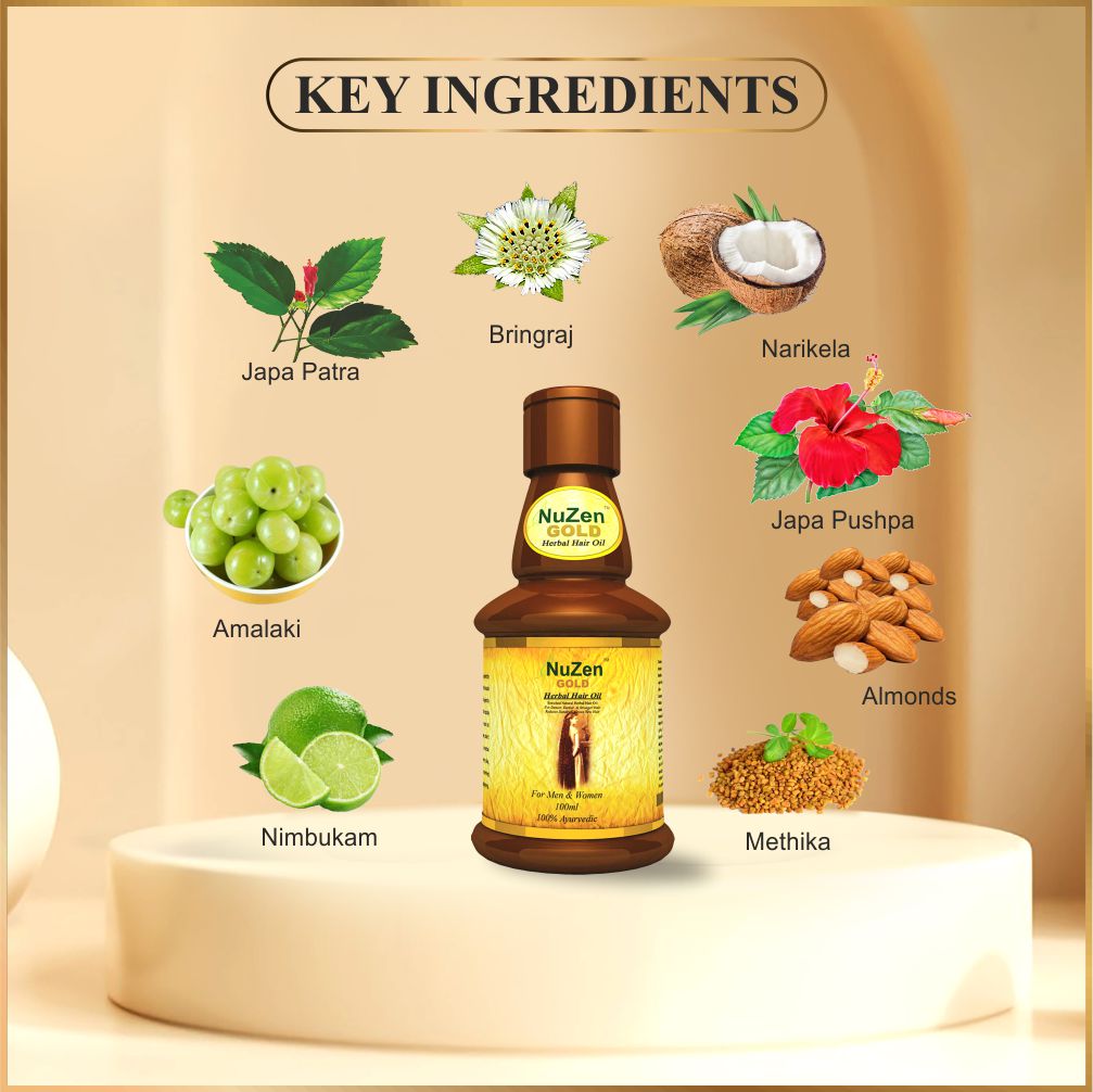 NuZen Gold Herbal Hair Oil (100ML) – NuZenHerbal