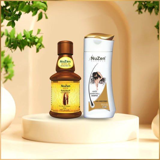 Nuzen Herbal Hair oil (250ml) & Anti-Hair fall Shampoo (200ml)